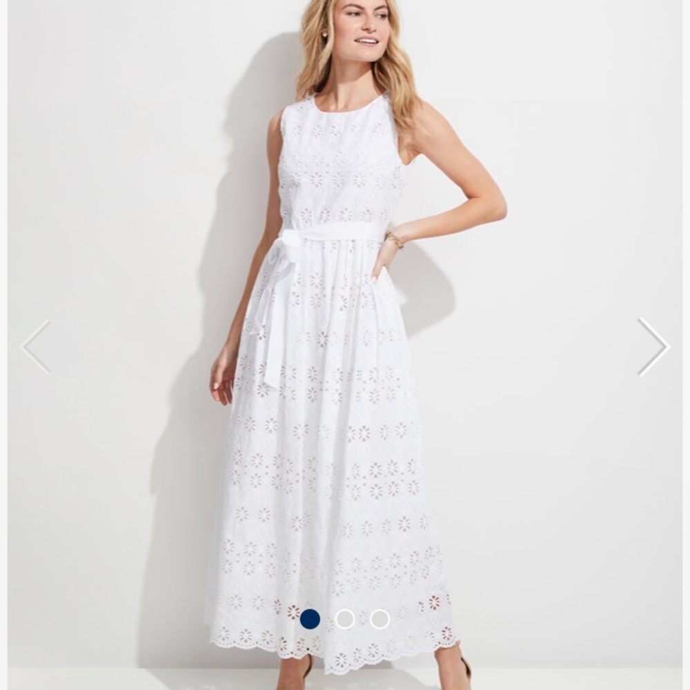Vineyard Vines White Eyelet Maxi Dress 00